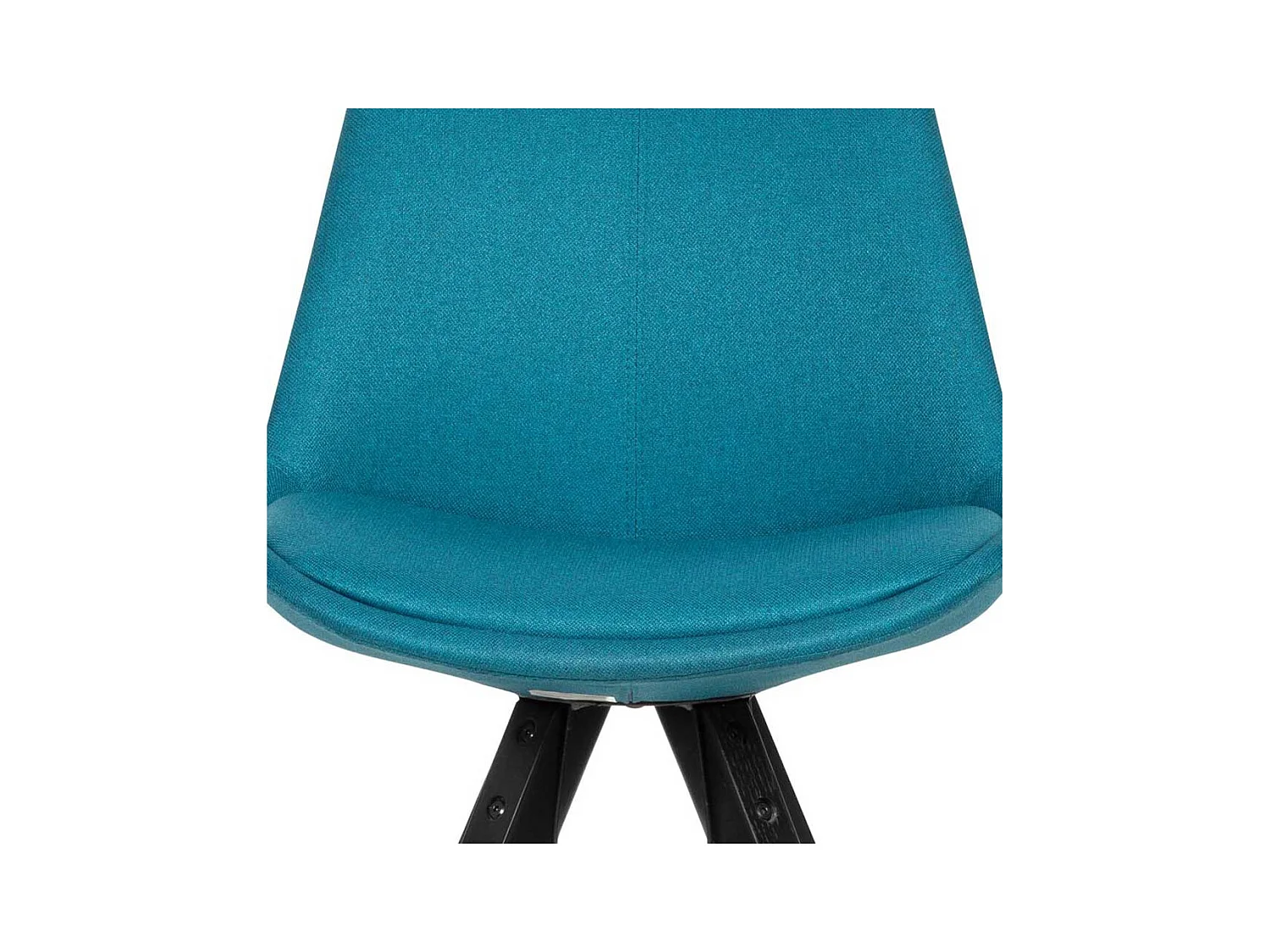 Schalen Esstischstühle in Petrol Webstoff Massivholzgestell (2er Set)