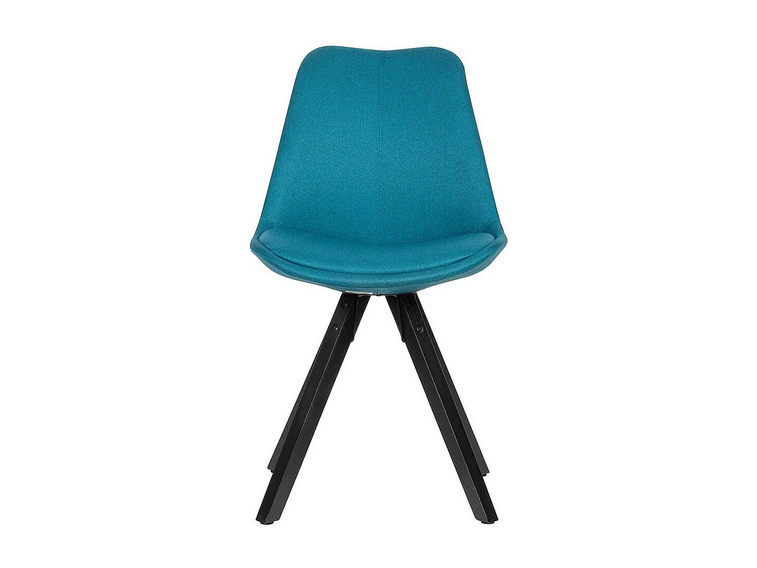 Schalen Esstischstühle in Petrol Webstoff Massivholzgestell (2er Set)