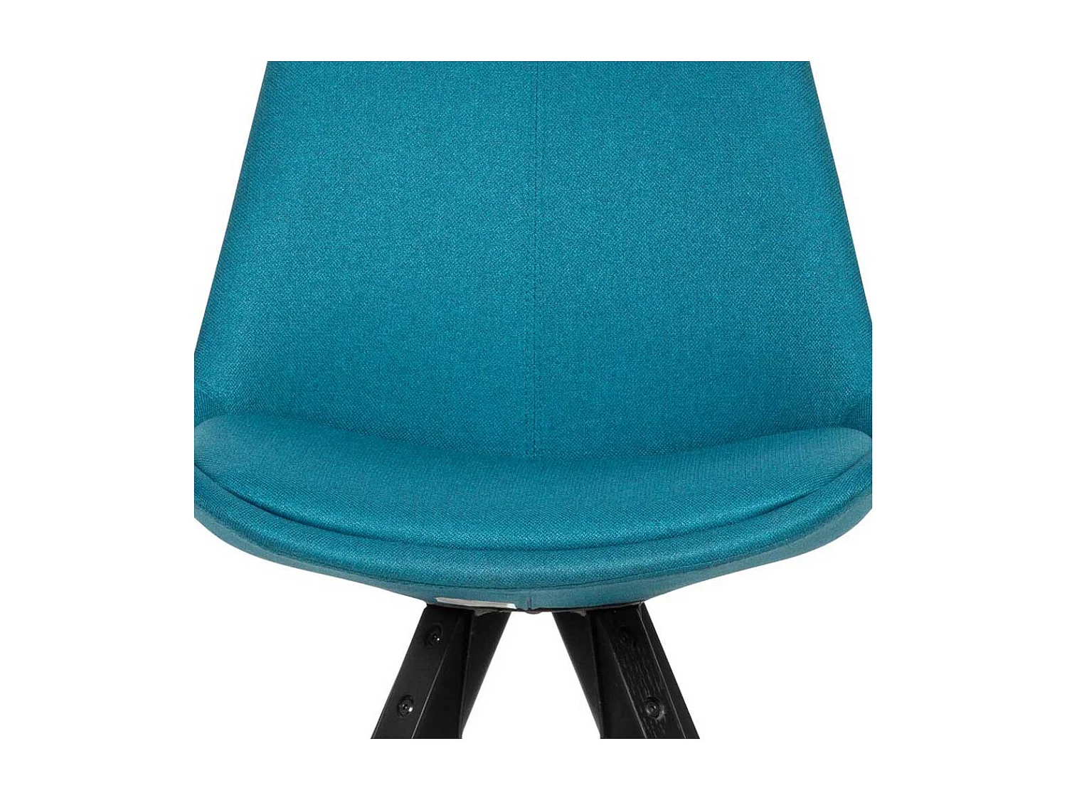 Schalen Esstischstühle in Petrol Webstoff Massivholzgestell (2er Set)