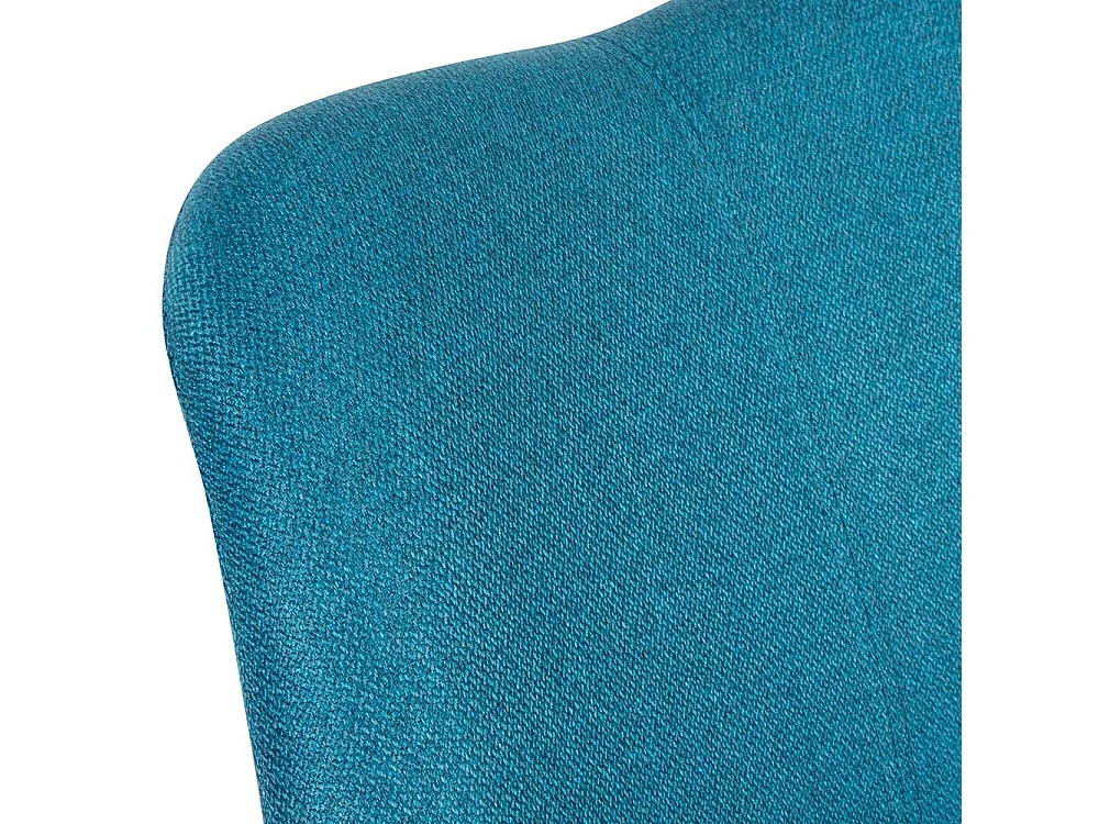 Schalen Esstischstühle in Petrol Webstoff Massivholzgestell (2er Set)