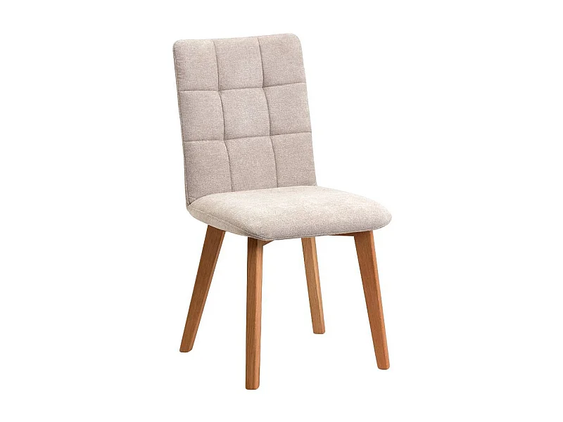 Polsterstuhl Esszimmerstuhl aus Flockstoff mit Gestell aus Massivholz (2er Set)