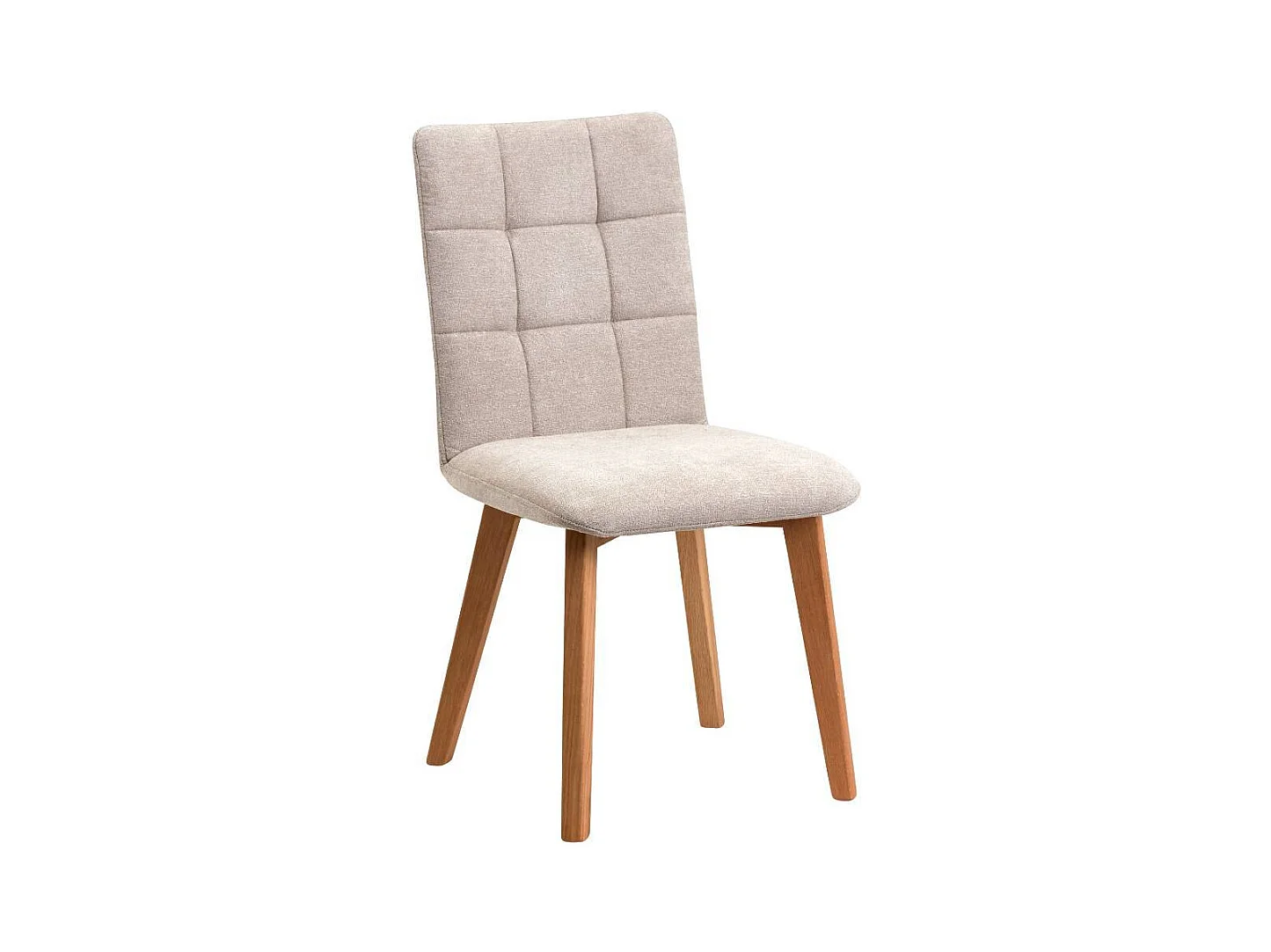 Polsterstuhl Esszimmerstuhl aus Flockstoff mit Gestell aus Massivholz (2er Set)