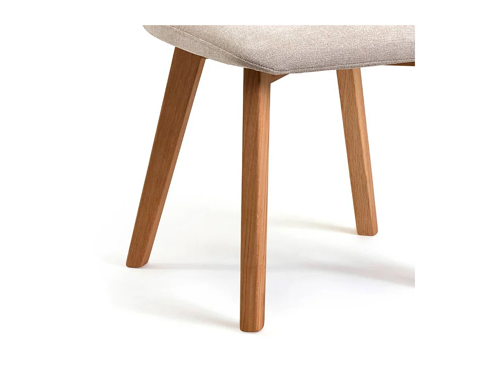 Polsterstuhl Esszimmerstuhl aus Flockstoff mit Gestell aus Massivholz (2er Set)