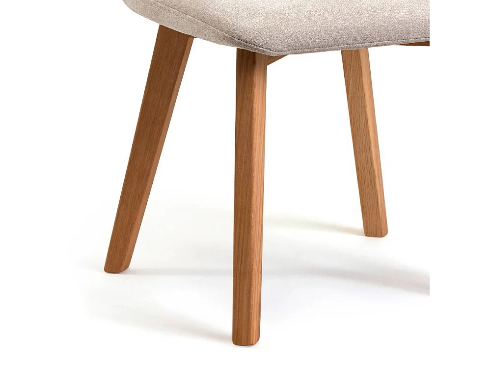 Polsterstuhl Esszimmerstuhl aus Flockstoff mit Gestell aus Massivholz (2er Set)