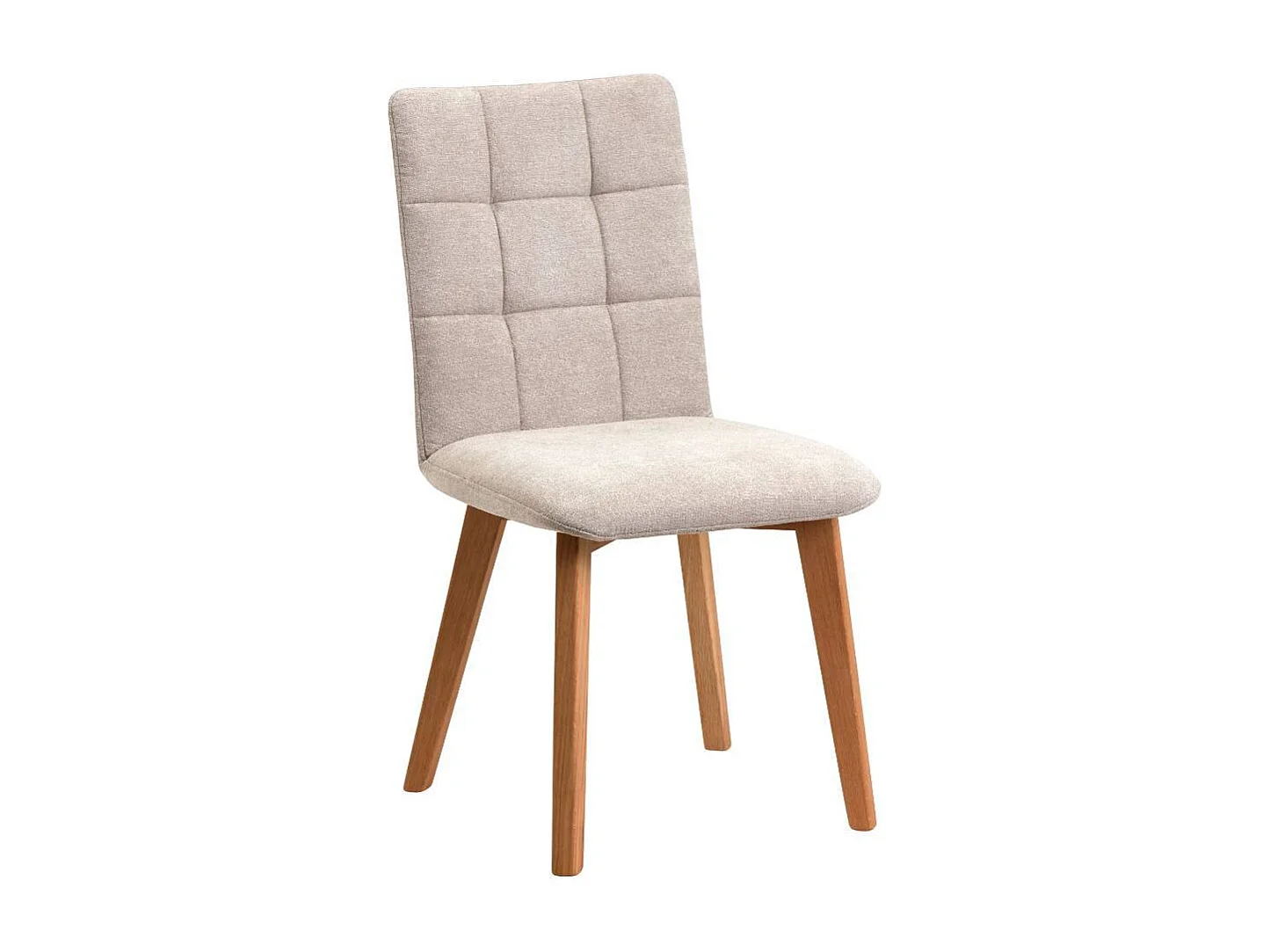 Polsterstuhl Esszimmerstuhl aus Flockstoff mit Gestell aus Massivholz (2er Set)