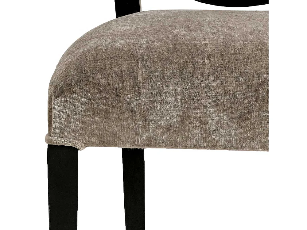 Hochlehner in italienischem Design Hellgrau und Schwarz