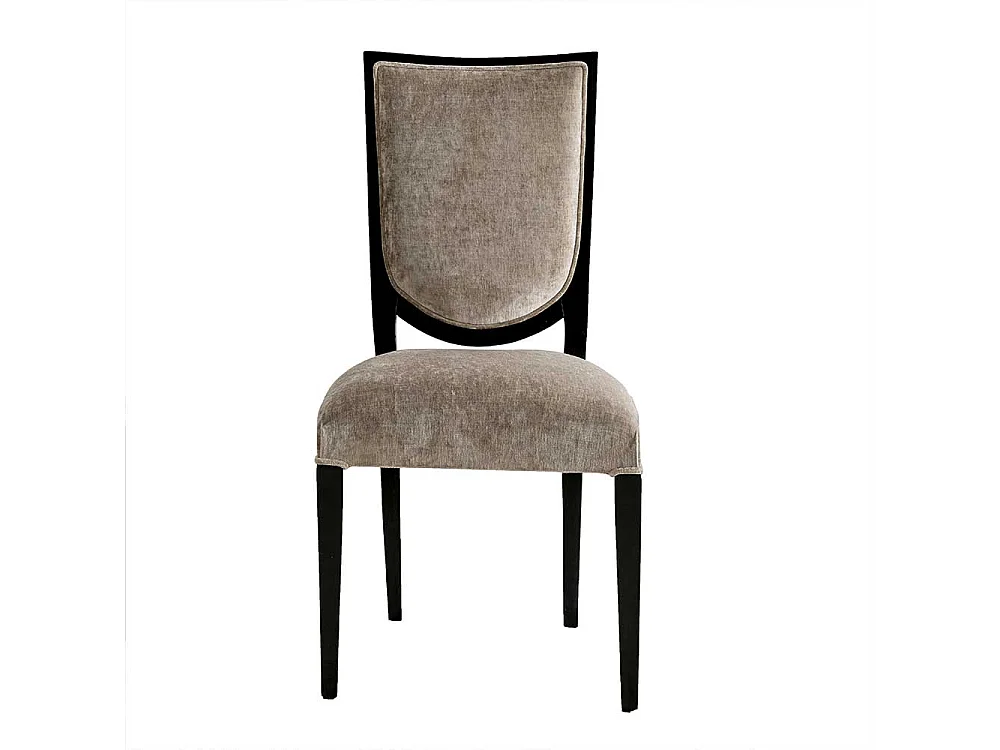 Hochlehner in italienischem Design Hellgrau und Schwarz