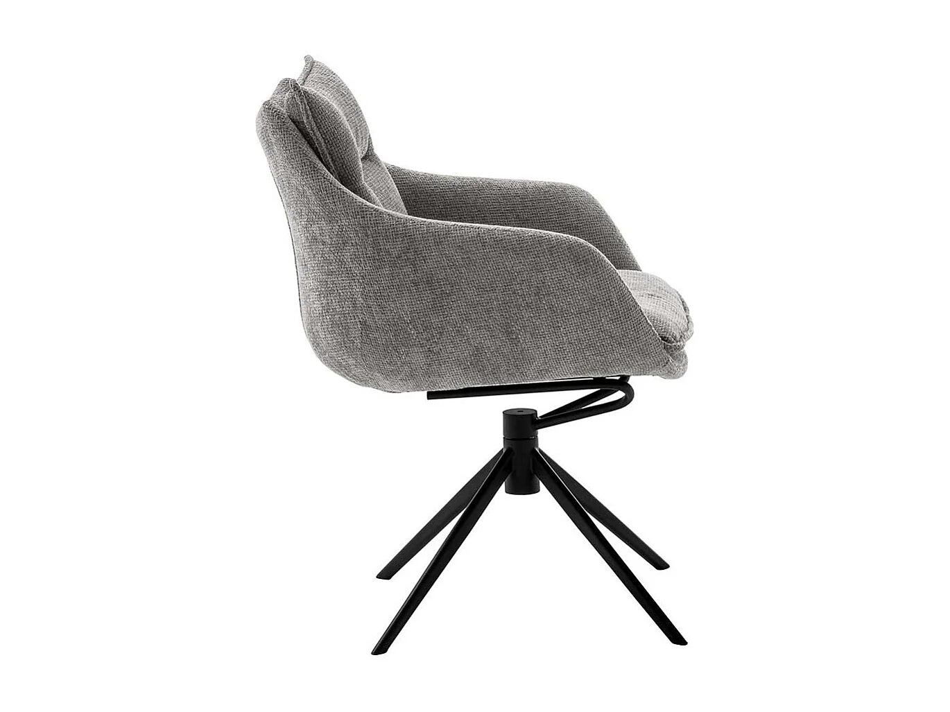 Esszimmerarmlehnstuhl aus Strukturstoff Anthrazit (2er Set)