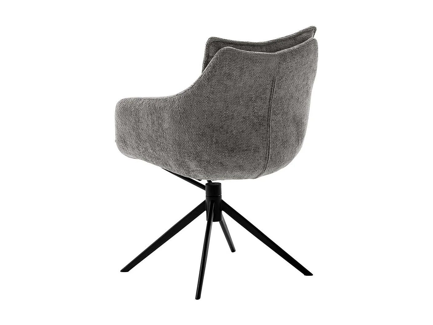 Esszimmerarmlehnstuhl aus Strukturstoff Anthrazit (2er Set)