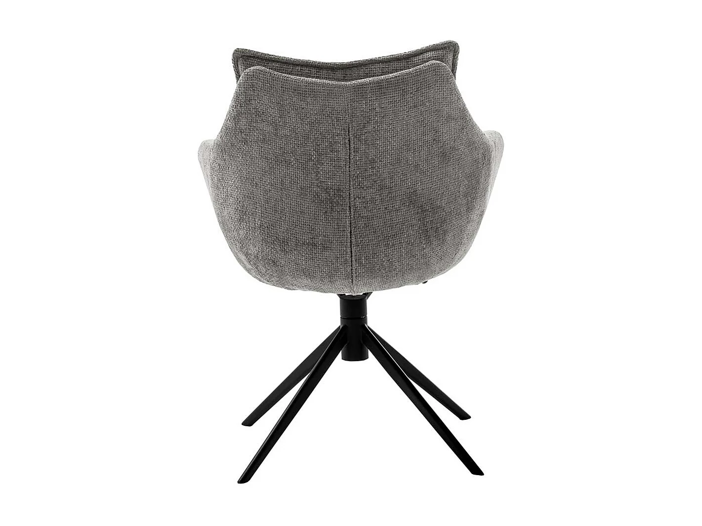 Esszimmerarmlehnstuhl aus Strukturstoff Anthrazit (2er Set)