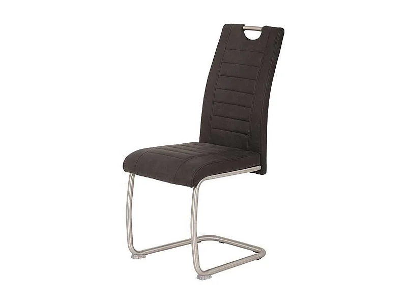 Freischwinger in Anthrazit Microfaser Edelstahl (Set)