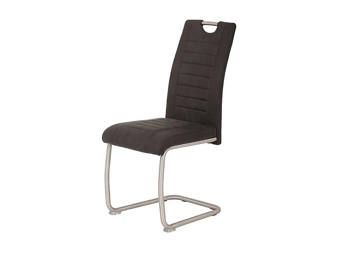 Freischwinger in Anthrazit Microfaser Edelstahl (Set)