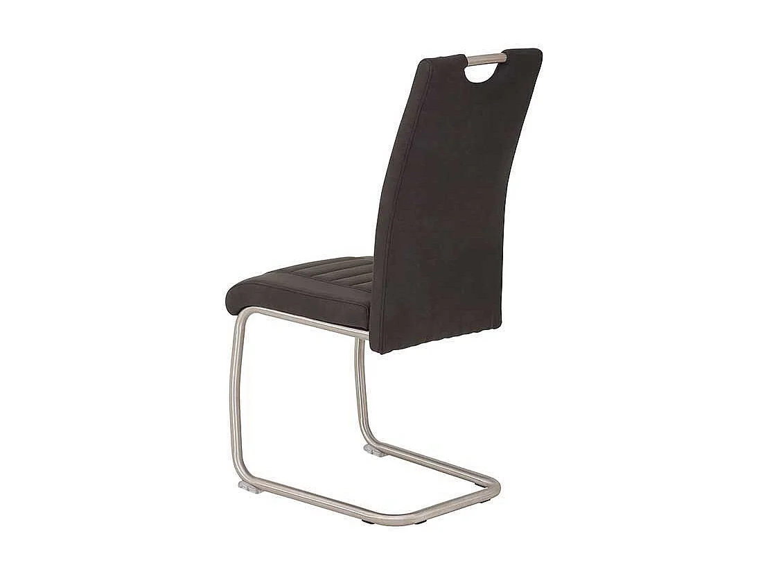 Freischwinger in Anthrazit Microfaser Edelstahl (Set)