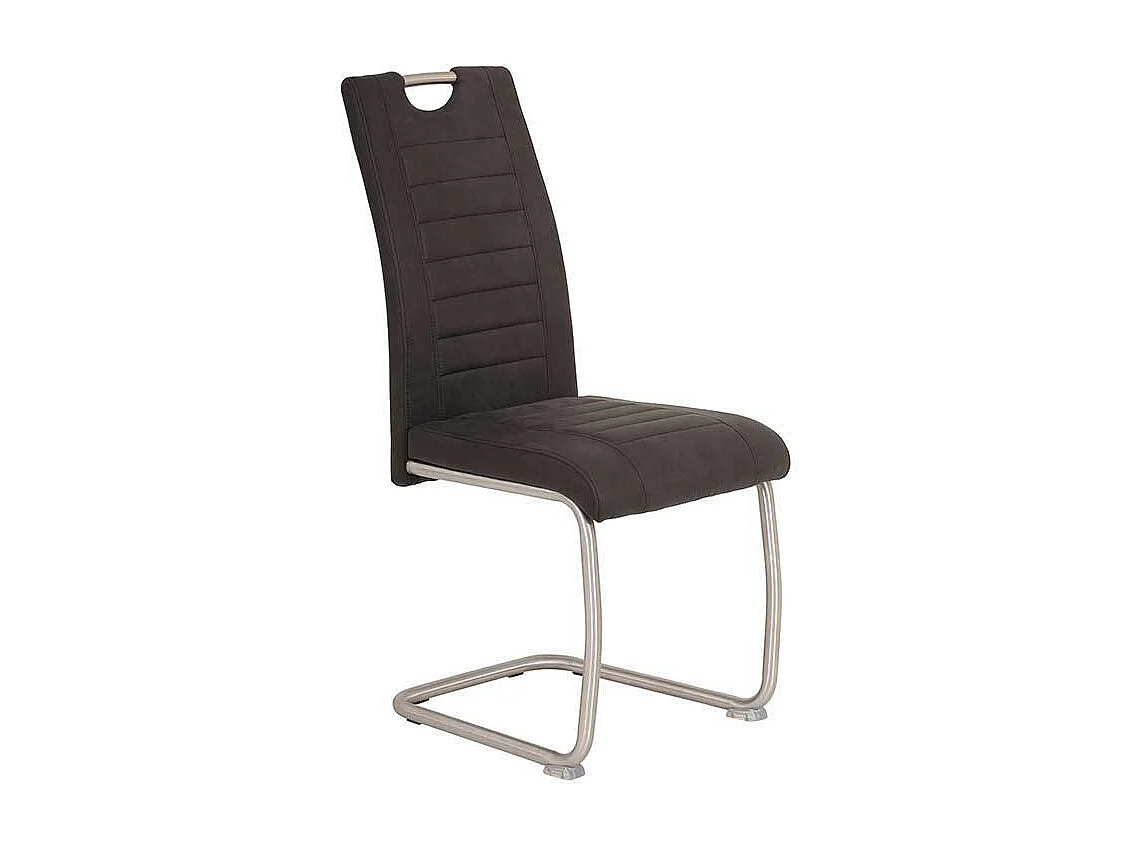 Freischwinger in Anthrazit Microfaser Edelstahl (Set)