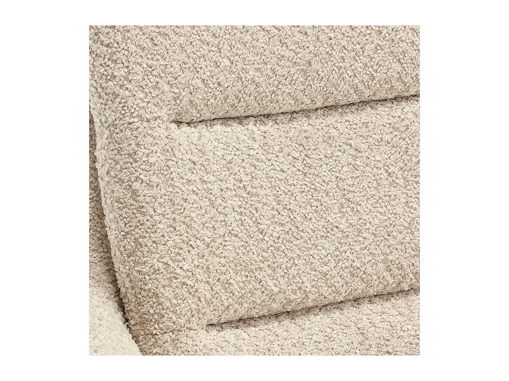 Drehbarer Esszimmerarmlehnstuhl aus Boucle Stoff Gestell aus Metall (2er Set)