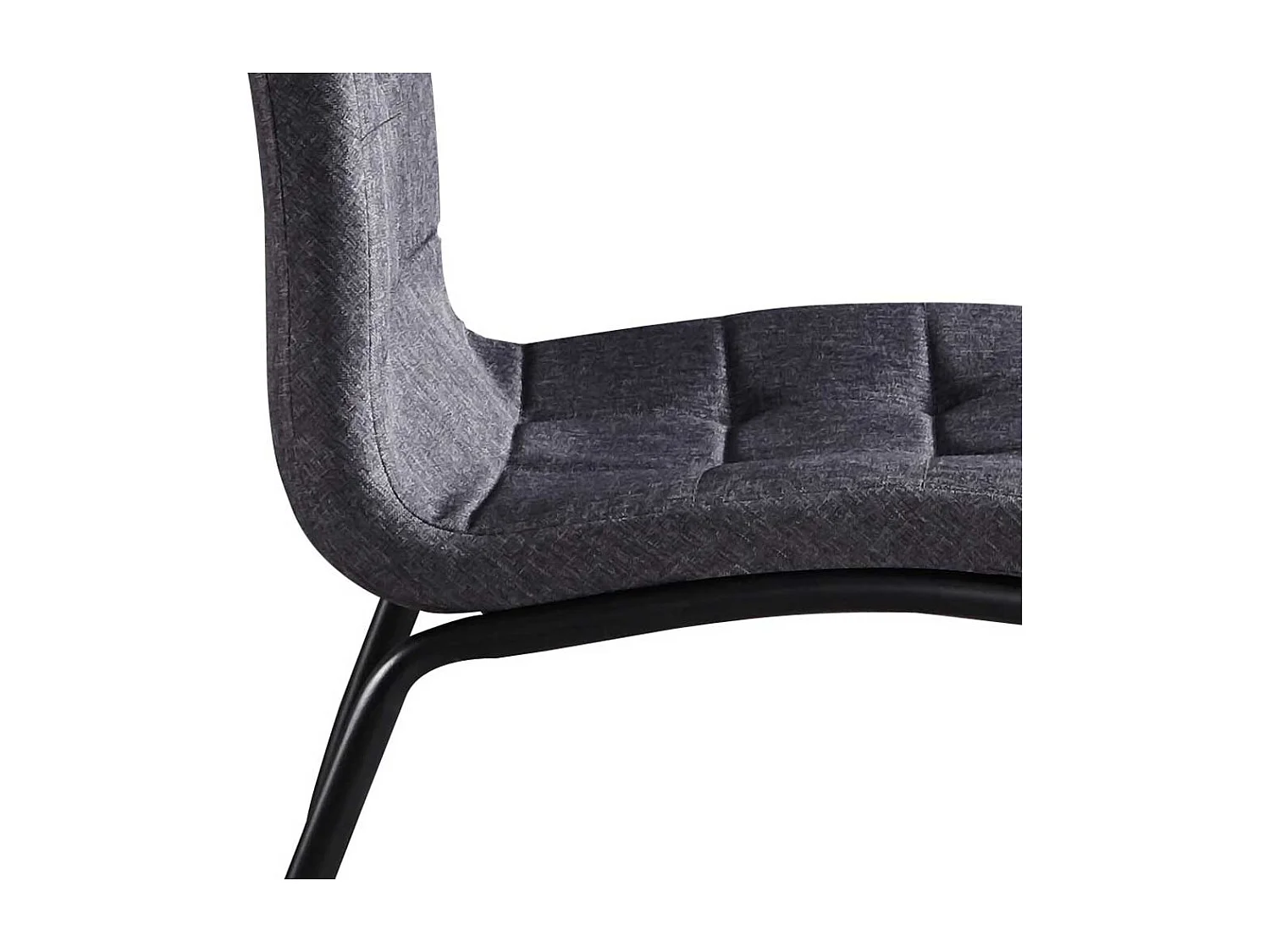 Esstisch Stühle in Dunkelgrau Webstoff modern (2er Set)