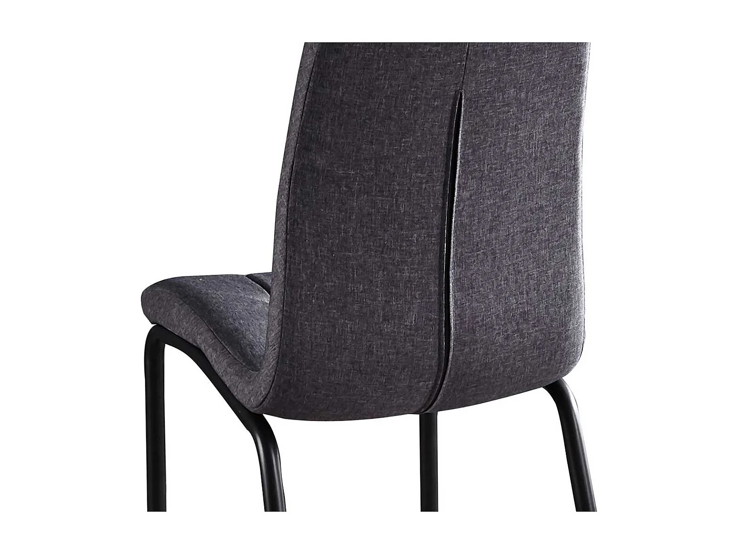 Esstisch Stühle in Dunkelgrau Webstoff modern (2er Set)