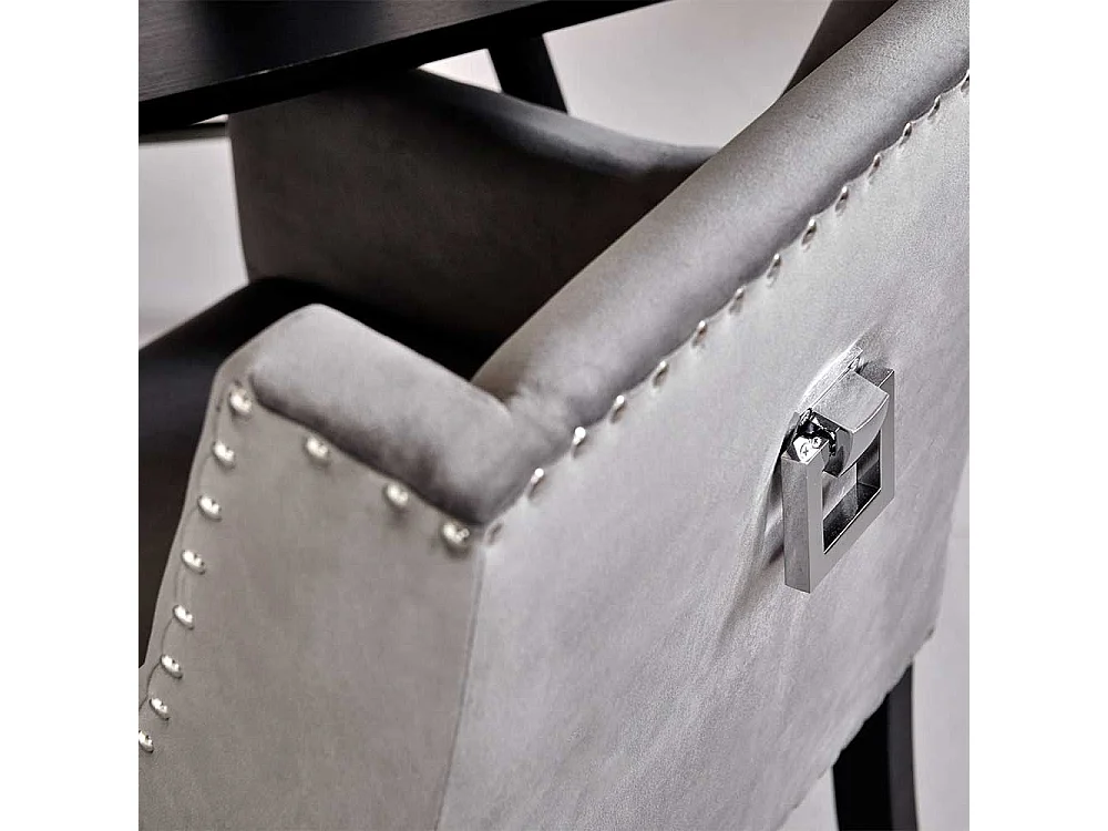 Esszimmerarmlehnstuhl Stuhl in Anthrazit 50 cm Sitzhöhe