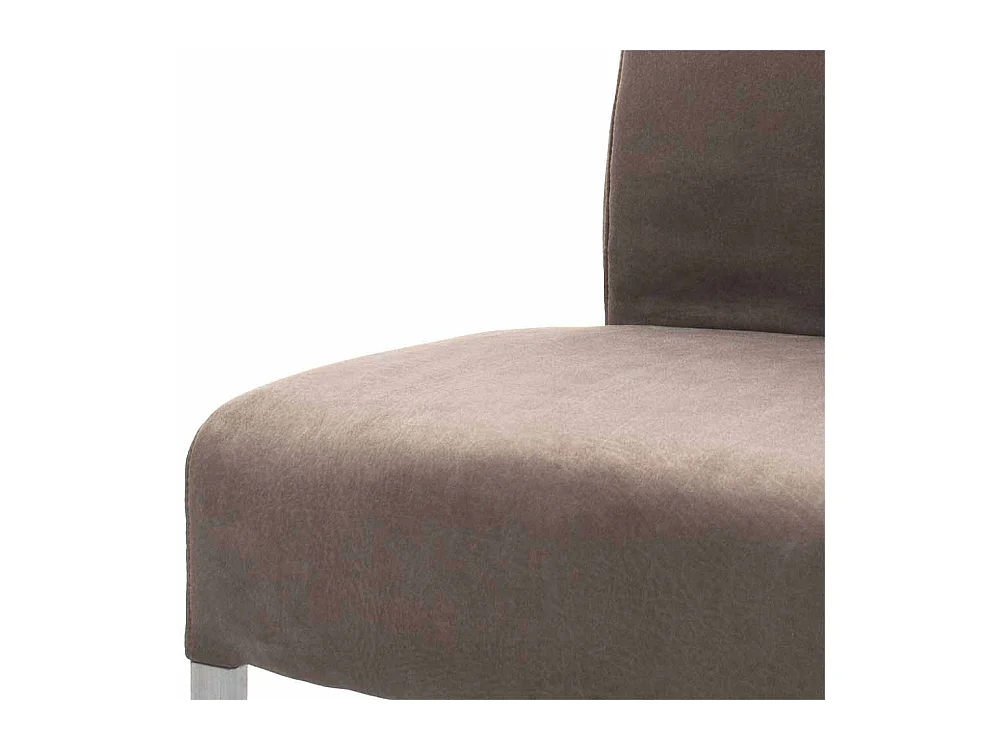 Küchenstuhl Set in Beige Edelstahl (2er Set)