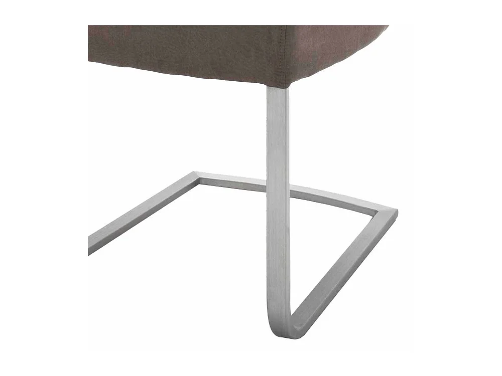 Küchenstuhl Set in Beige Edelstahl (2er Set)