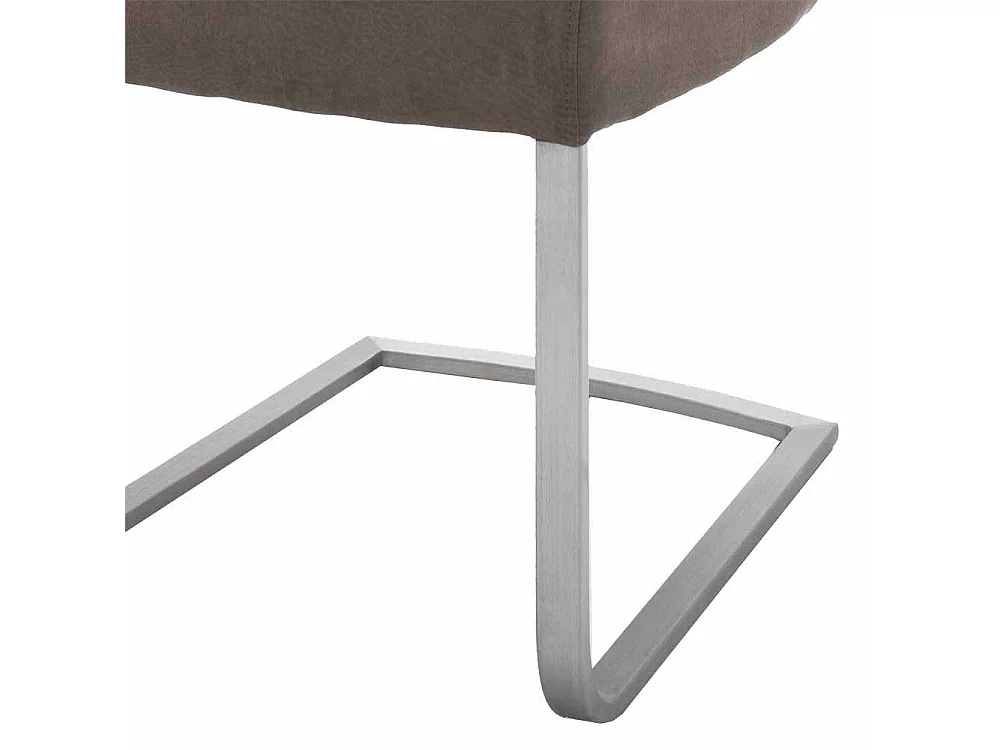 Küchenstuhl Set in Beige Edelstahl (2er Set)