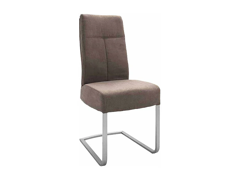 Küchenstuhl Set in Beige Edelstahl (2er Set)