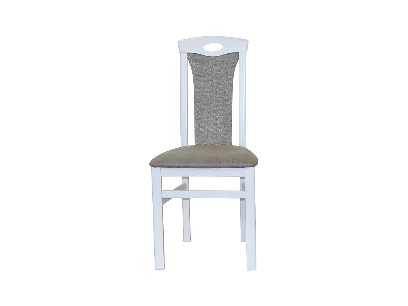 2 Esszimmer St�hle in Wei� Bezug Hellgrau (2er Set)