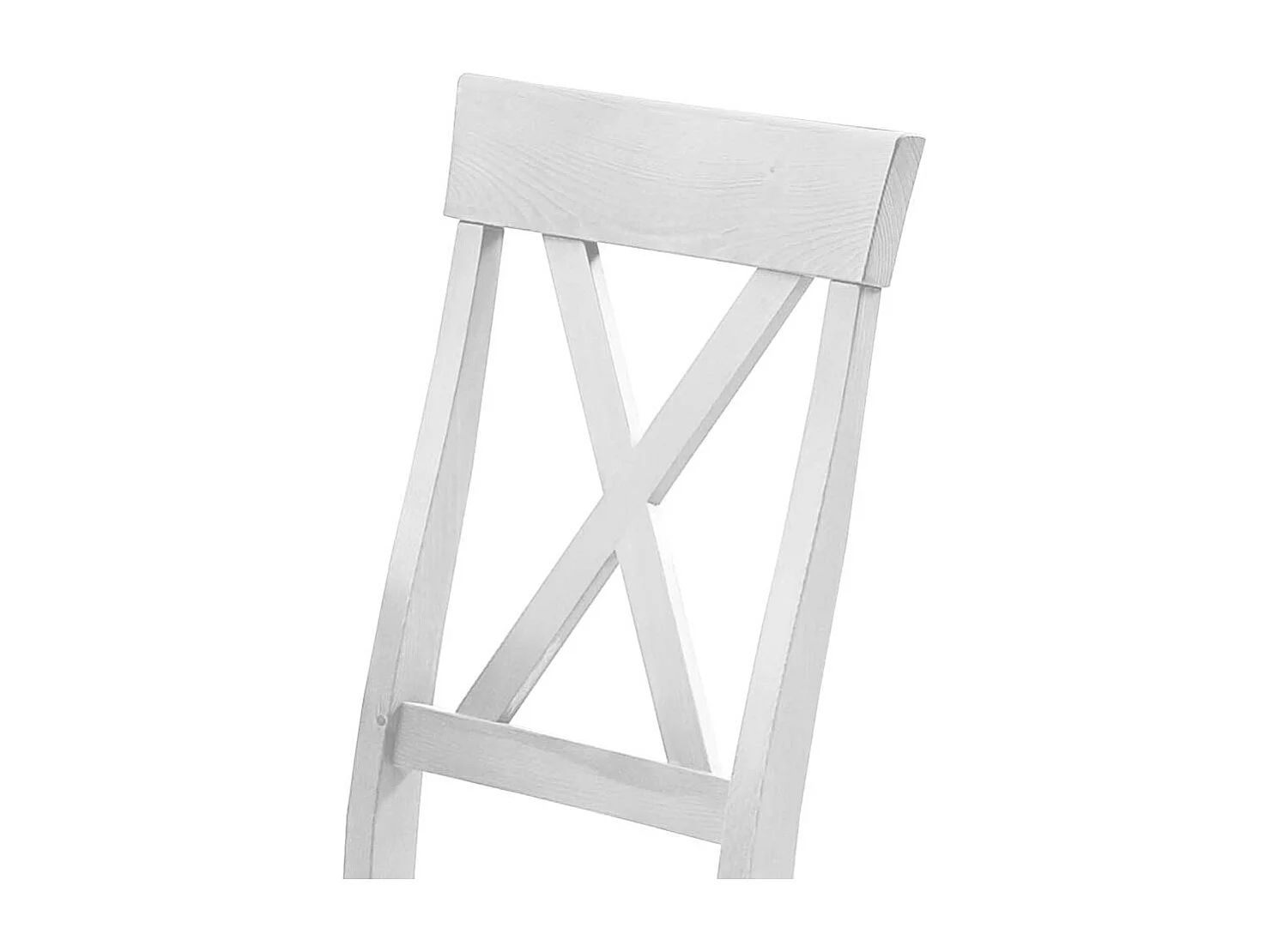 Massivholzstuhl in Weiß Landhausstil (2er Set)