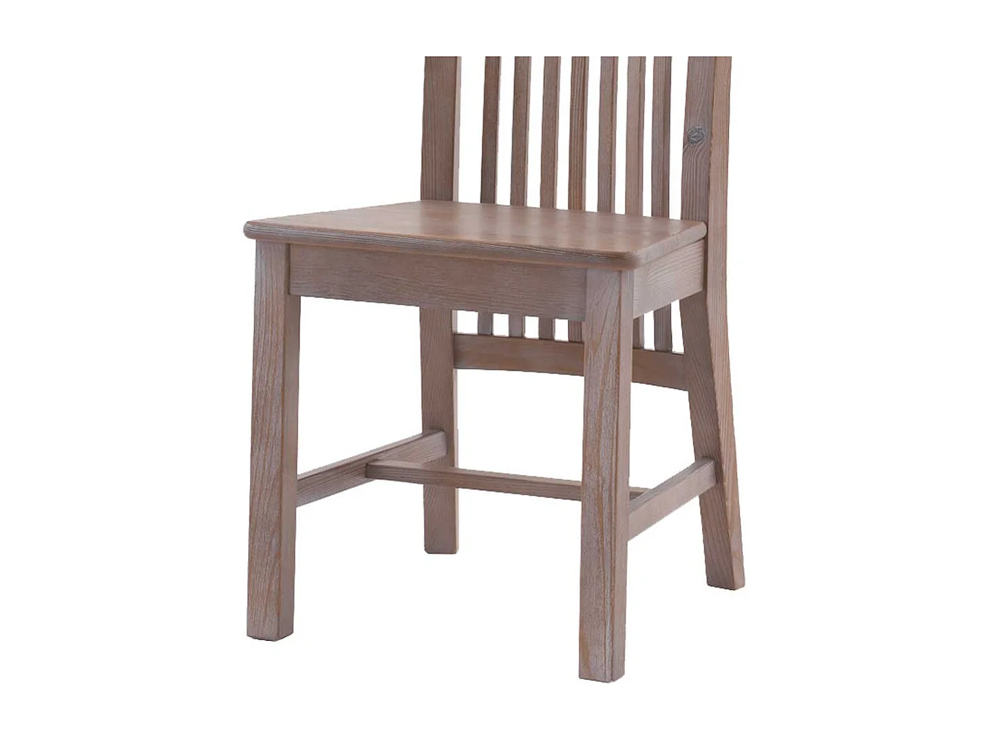 Landhaus Esszimmerstuhl in Grau Kiefer massiv (2er Set)