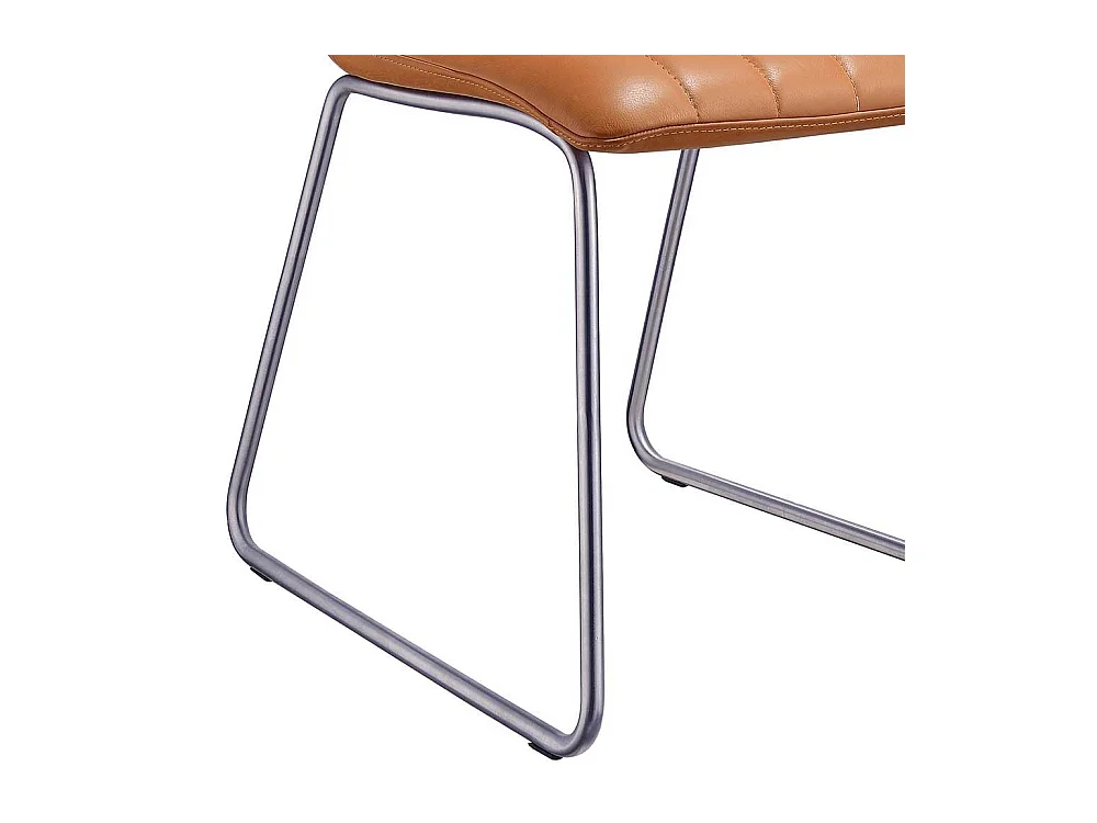 Esstischstuhl in Cognac Braun Echtleder (2er Set)