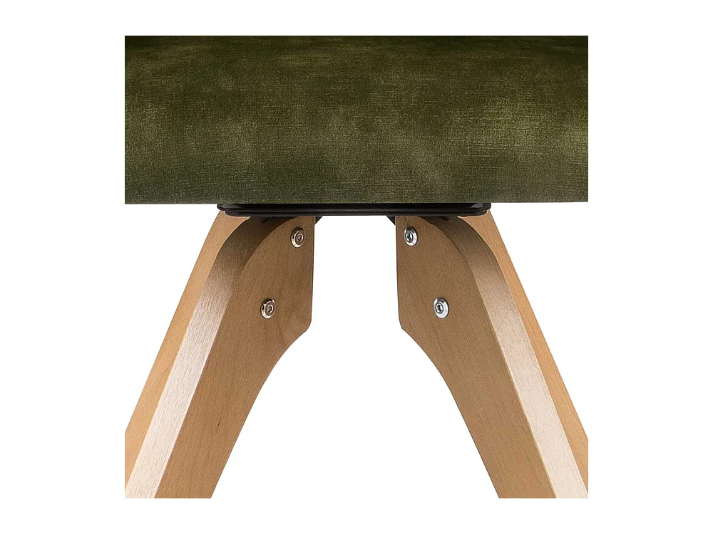 Drehbare Polsterstühle in Olivgrün Velours Armlehnen (2er Set)