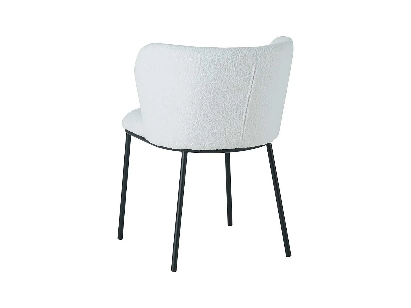 Polsterstuhl Set Esszimmer aus Boucle Stoff und Metall 55 cm breit (2er Set)