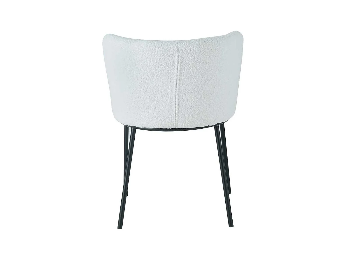 Polsterstuhl Set Esszimmer aus Boucle Stoff und Metall 55 cm breit (2er Set)