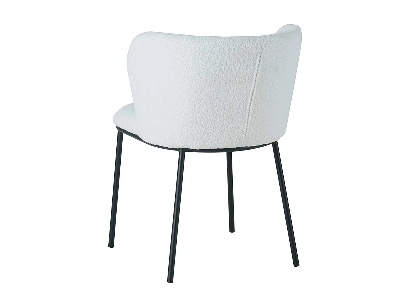 Polsterstuhl Set Esszimmer aus Boucle Stoff und Metall 55 cm breit (2er Set)