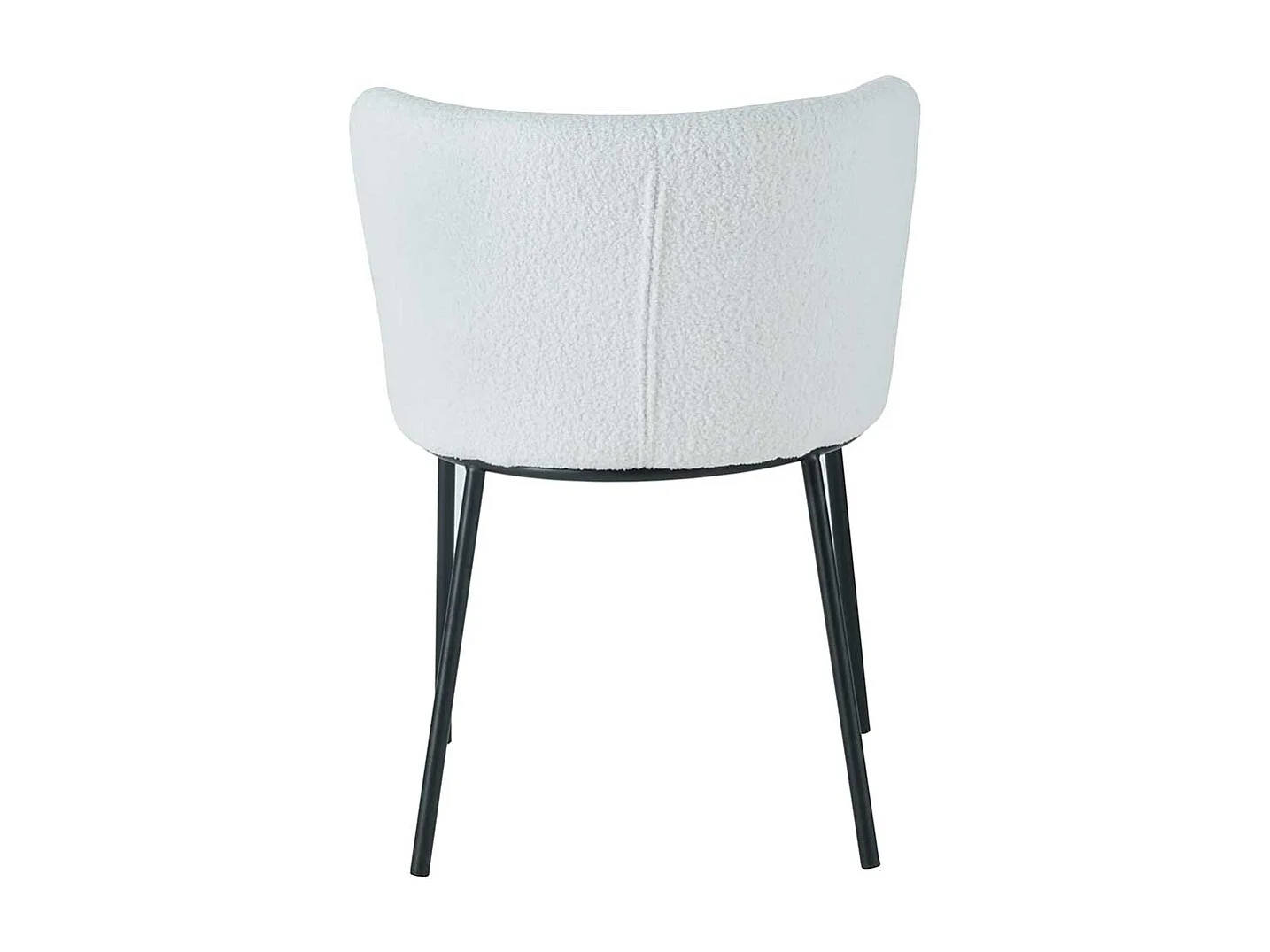 Polsterstuhl Set Esszimmer aus Boucle Stoff und Metall 55 cm breit (2er Set)