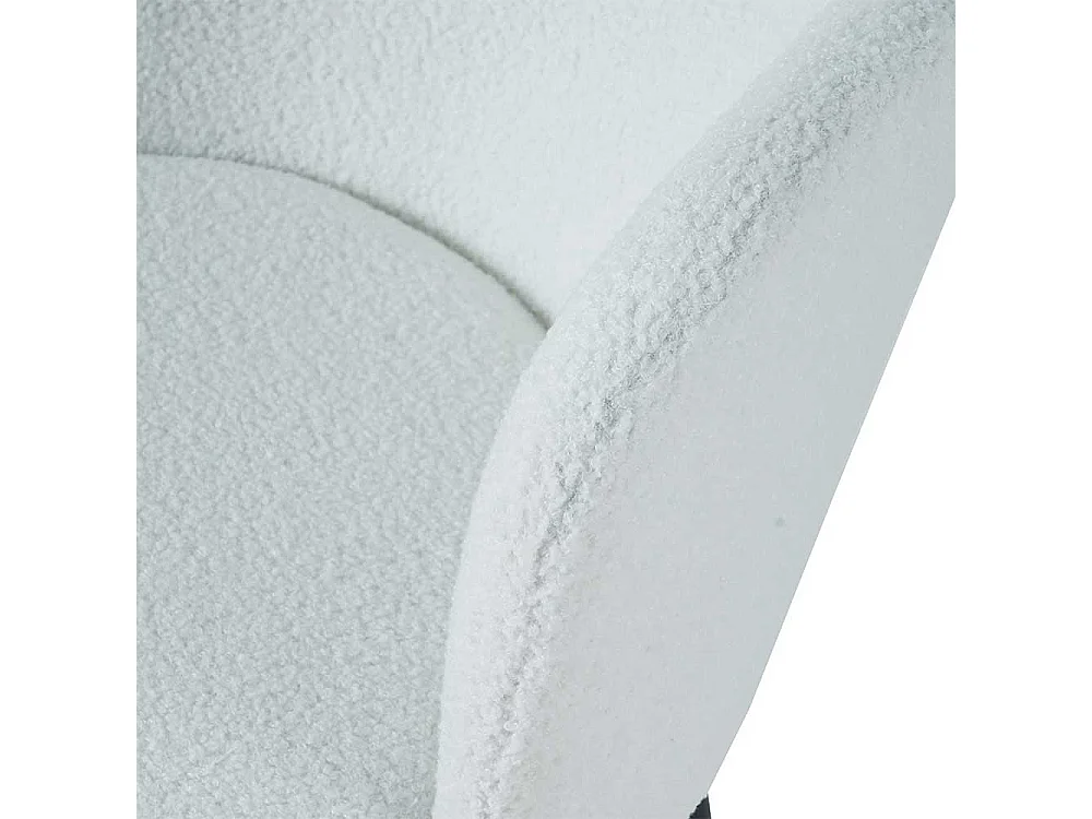 Polsterstuhl Set Esszimmer aus Boucle Stoff und Metall 55 cm breit (2er Set)