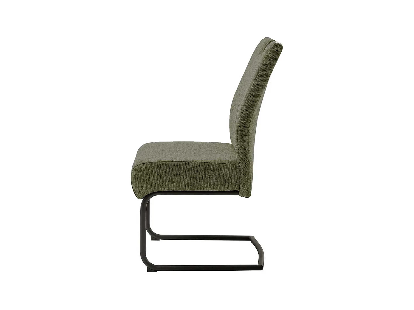 Freischwinger mit hoher Lehne Oliv Grün Chenillegewebe (2er Set)