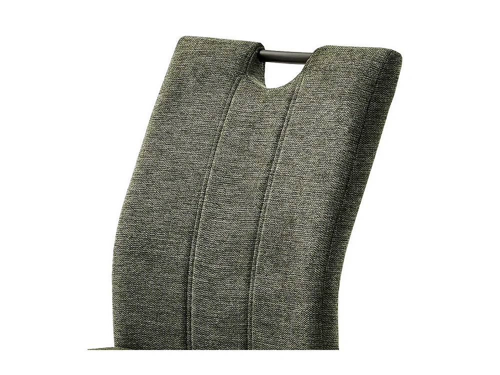 Freischwinger mit hoher Lehne Oliv Grün Chenillegewebe (2er Set)