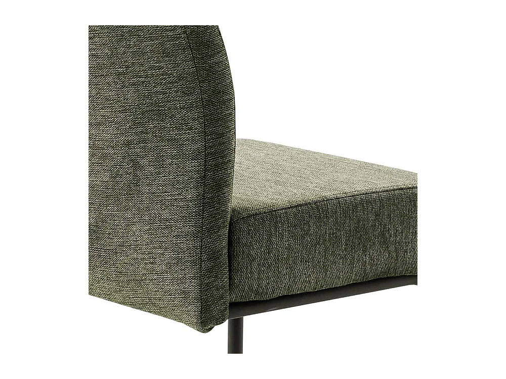 Freischwinger mit hoher Lehne Oliv Grün Chenillegewebe (2er Set)