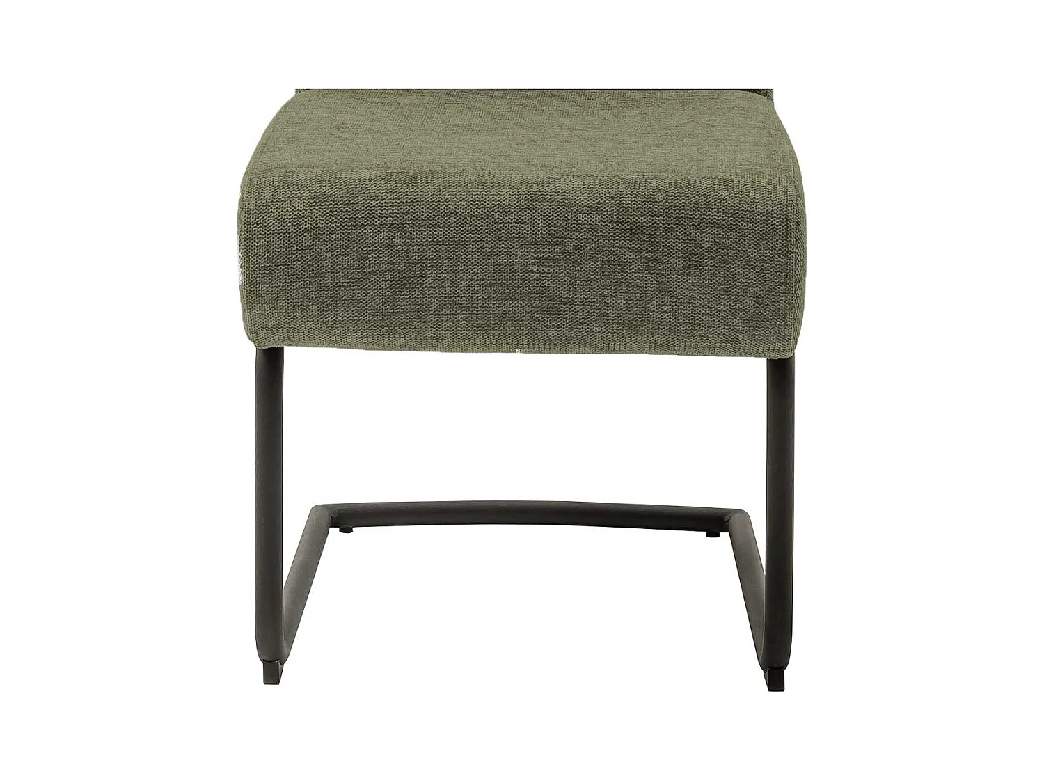Freischwinger mit hoher Lehne Oliv Grün Chenillegewebe (2er Set)