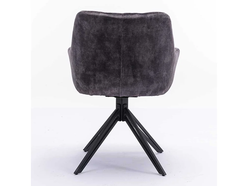 Polster Armlehnstühle in Anthrazit und Schwarz Gestell aus Metall (2er Set)