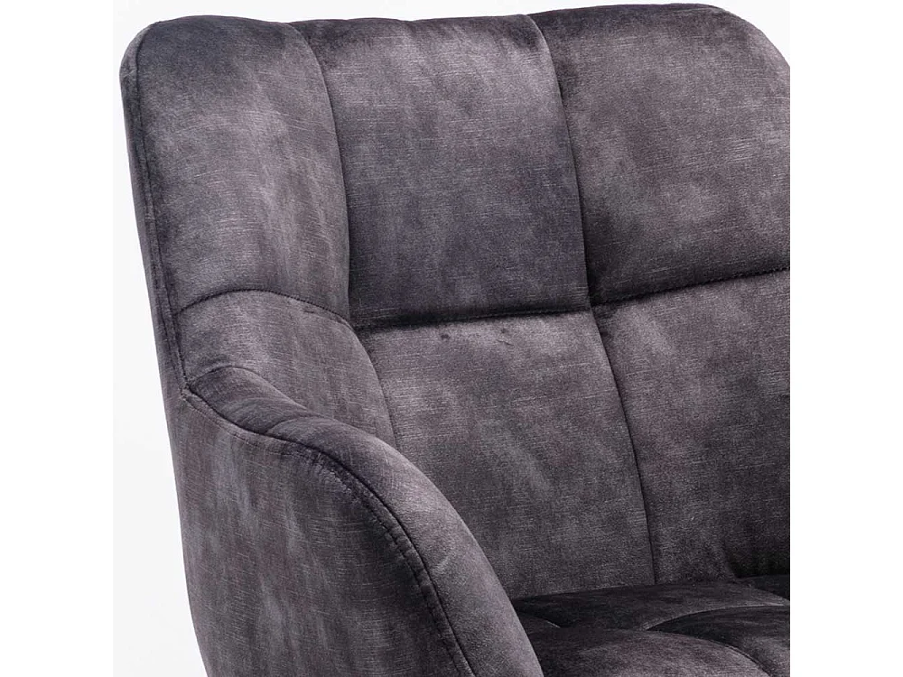 Polster Armlehnstühle in Anthrazit und Schwarz Gestell aus Metall (2er Set)