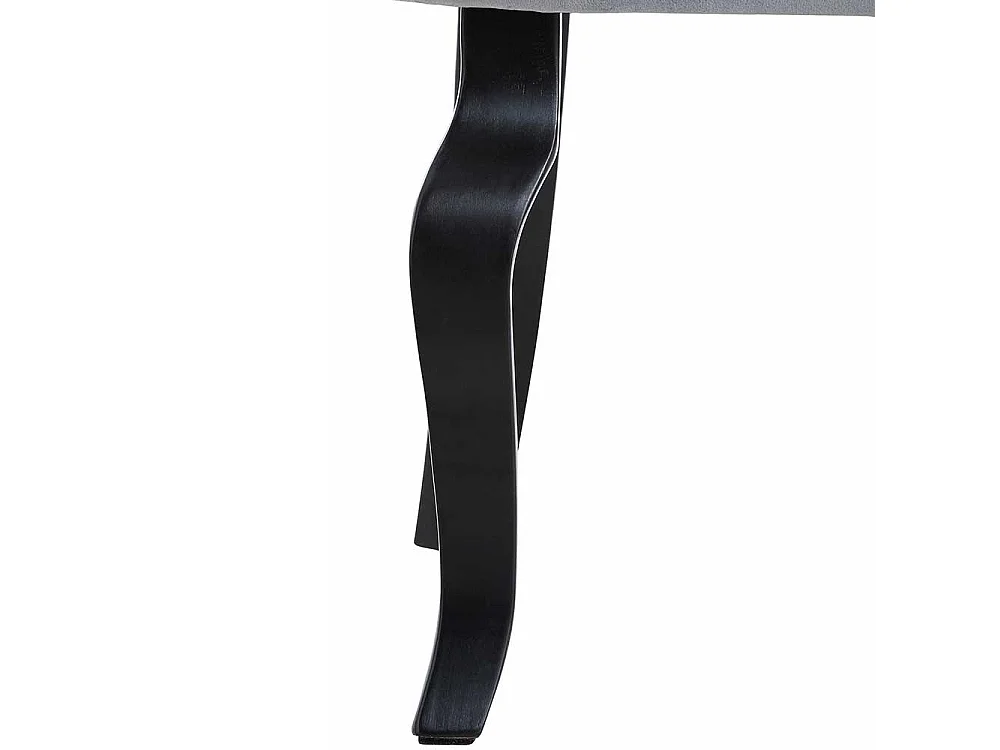 Samt Polsterstuhl in Grau Knopfsteppung