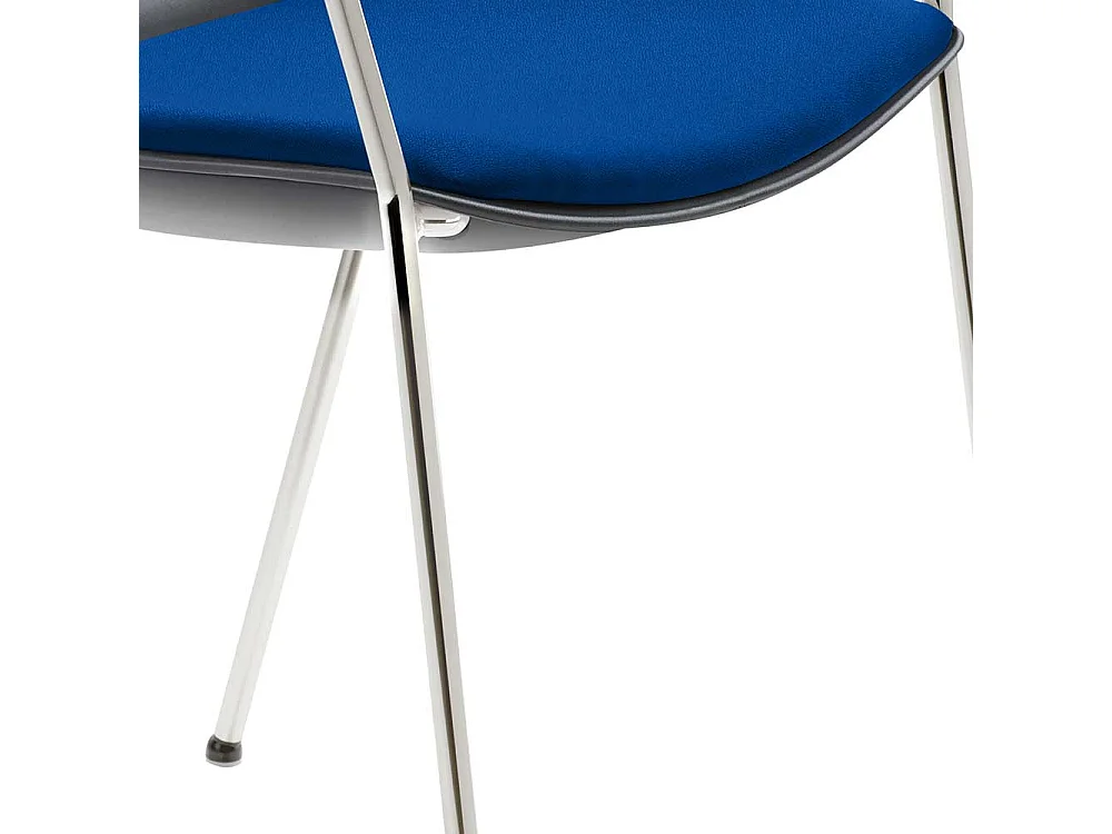 Armlehnenstuhl in Anthrazit und Blau Made in Germany