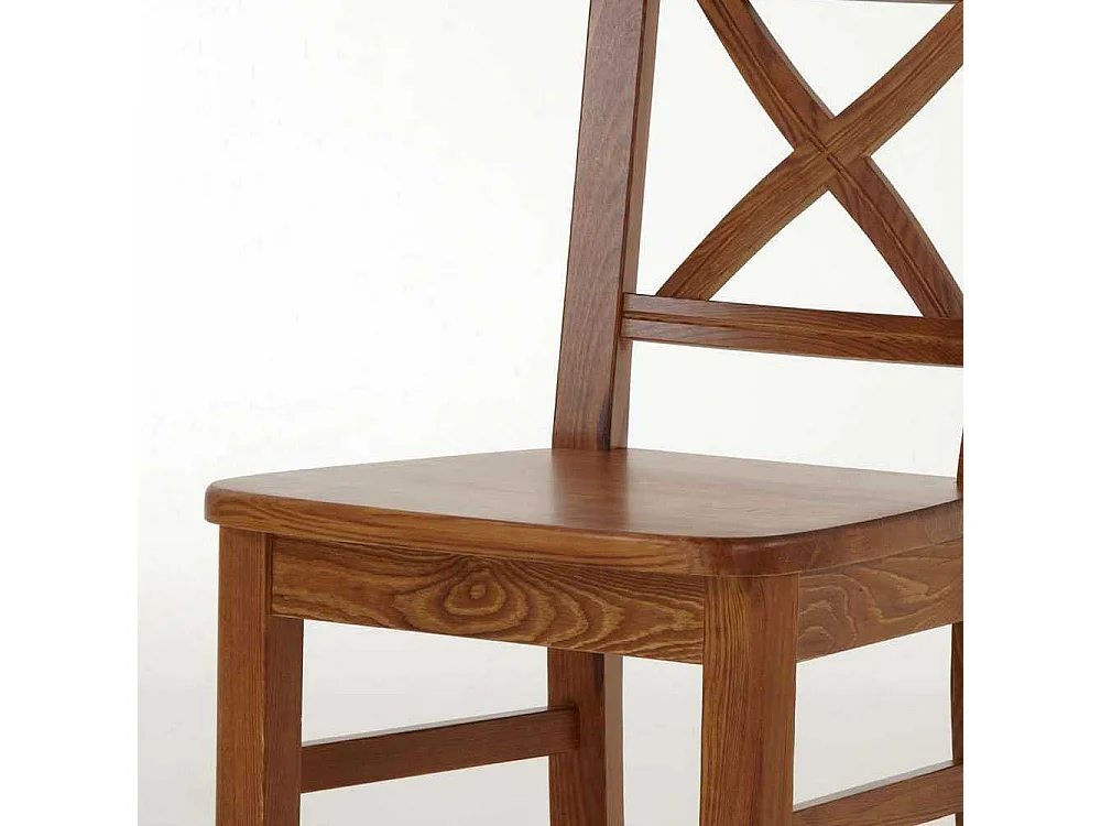 Hochlehner in Bernsteinfarben Kiefer Massivholz (2er Set)