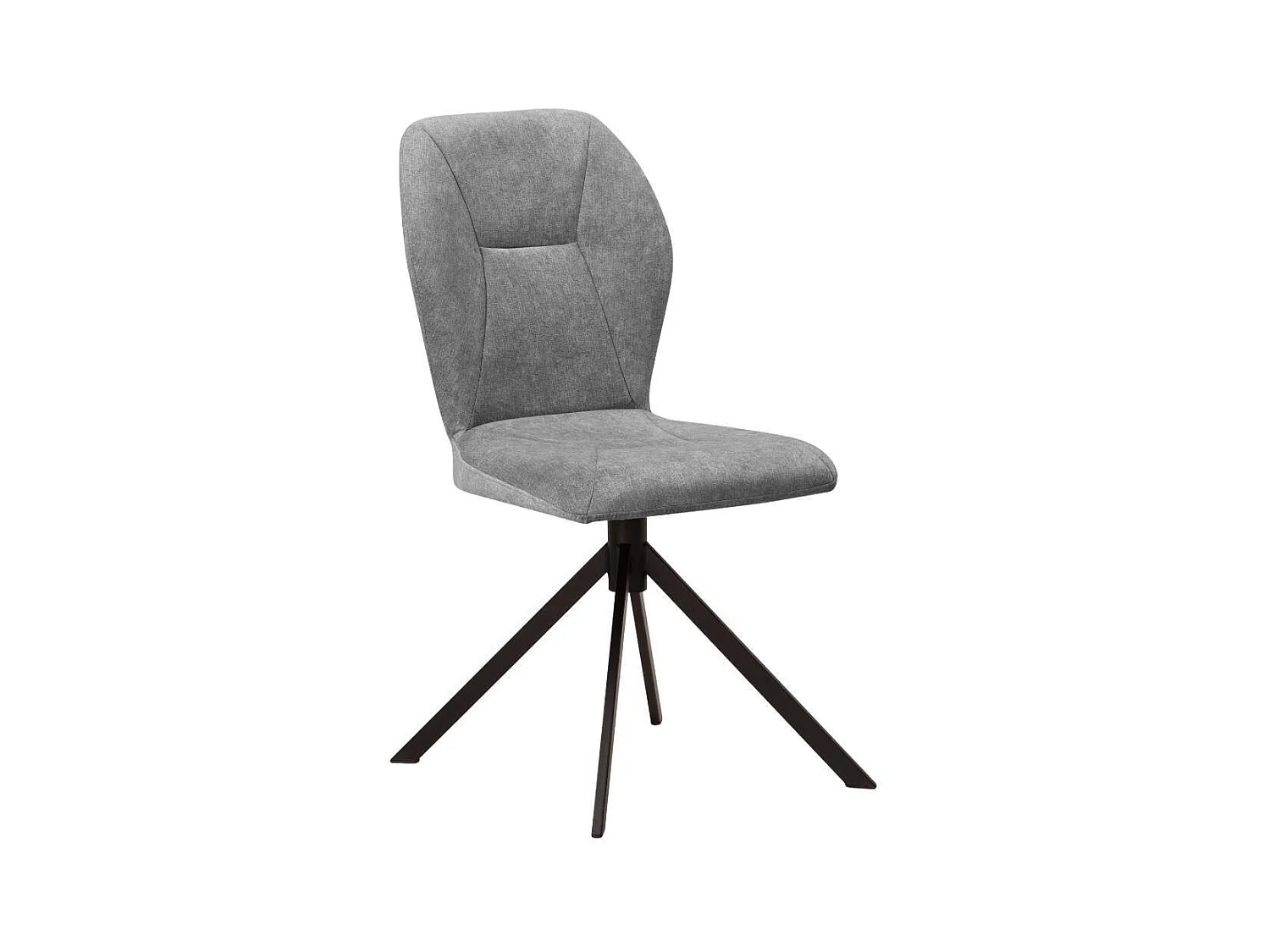 Polsterstuhl Esstischstuhl in Grau mit Gestell aus Metall (2er Set)