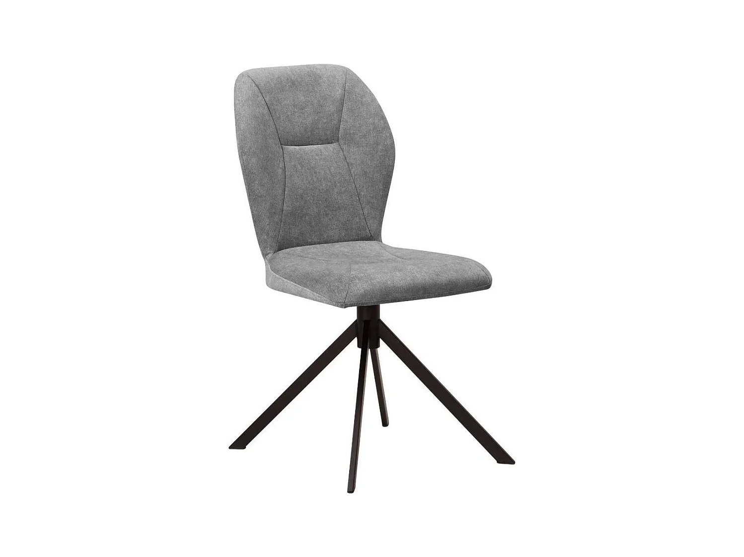 Polsterstuhl Esstischstuhl in Grau mit Gestell aus Metall (2er Set)