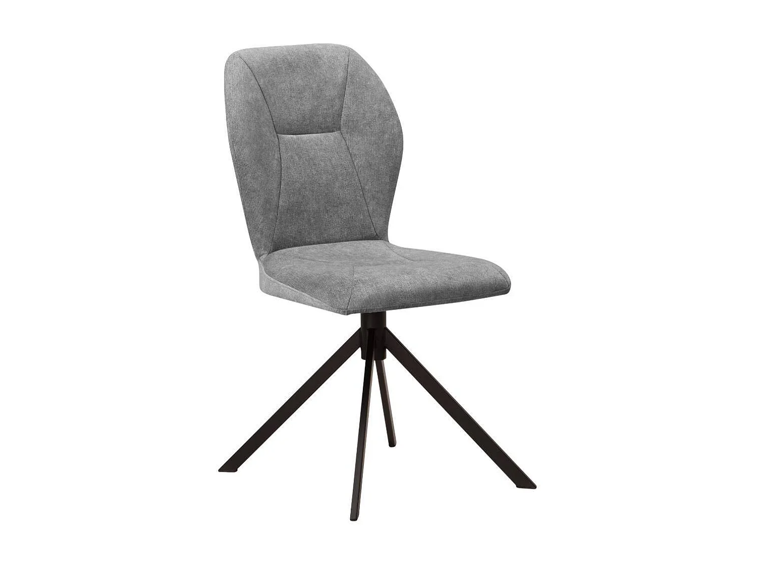 Polsterstuhl Esstischstuhl in Grau mit Gestell aus Metall (2er Set)