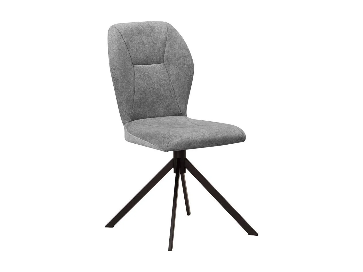 Polsterstuhl Esstischstuhl in Grau mit Gestell aus Metall (2er Set)