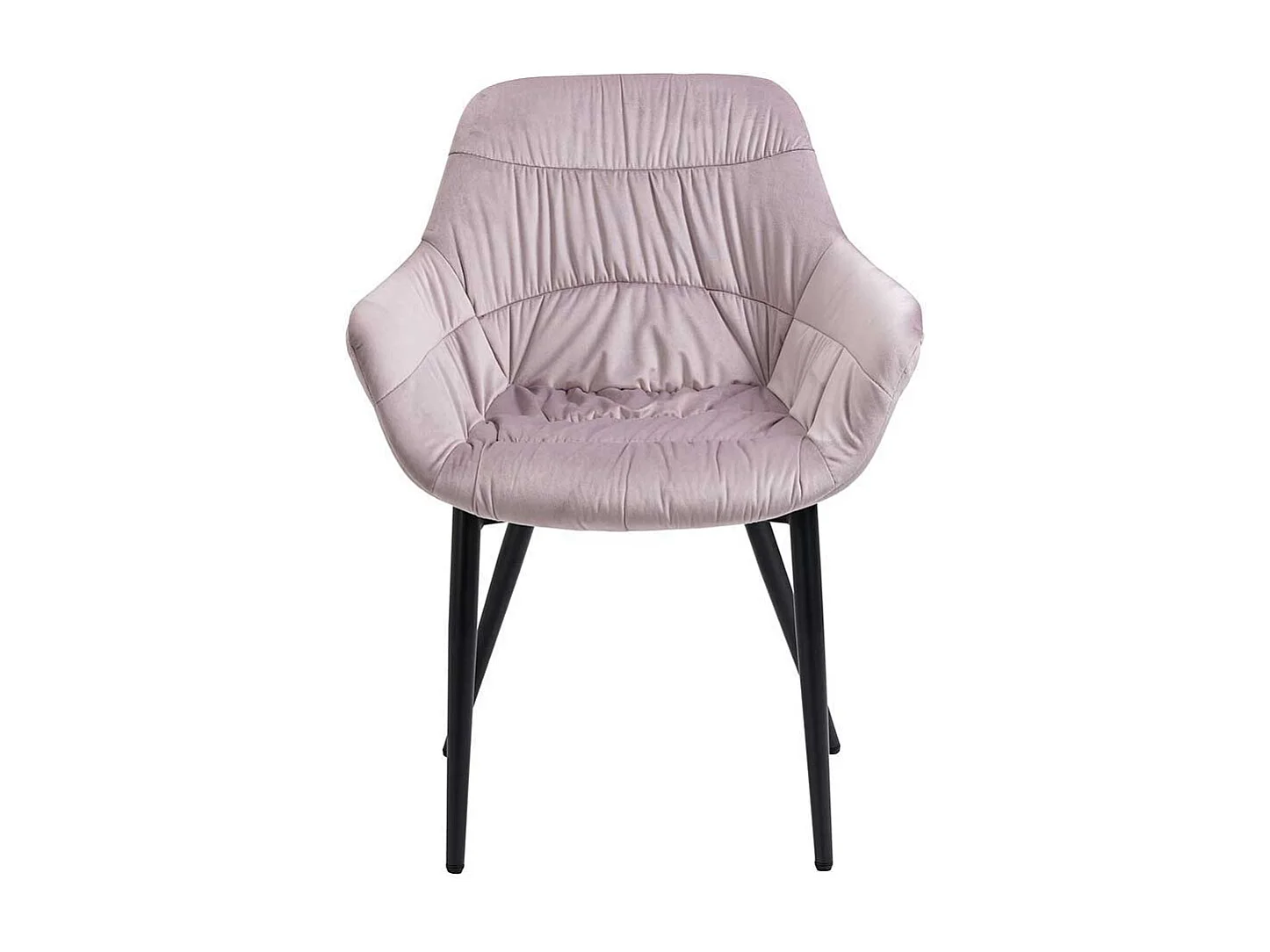 Rosa Armlehnstuhl mit Bezug aus Samt Gestell aus Metall